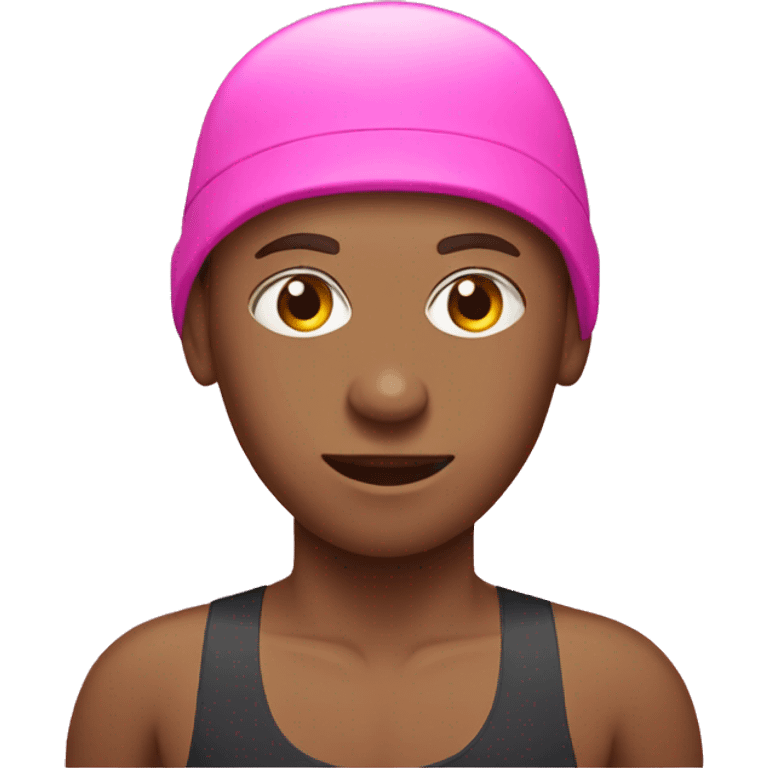 swimmer with pink cap emoji