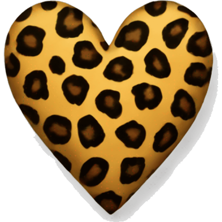 leopard print heart emoji