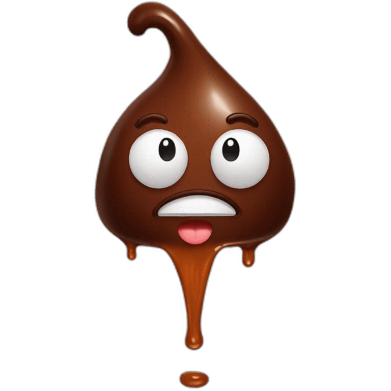 chocolate man melting emoji