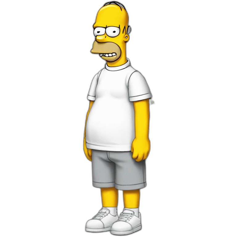 Homer Simpson wearing Nike sweat emoji