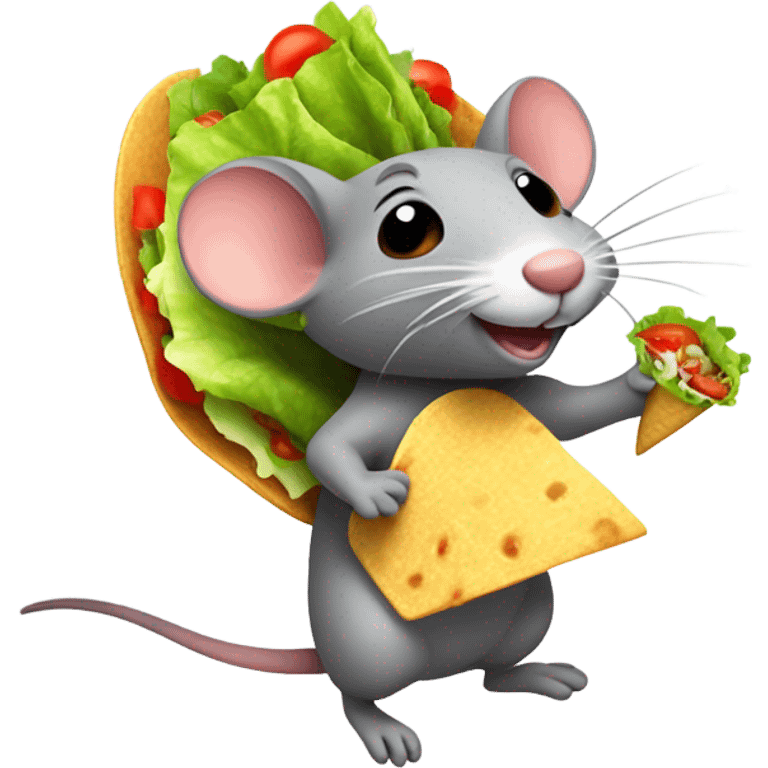 Flying taco rat emoji