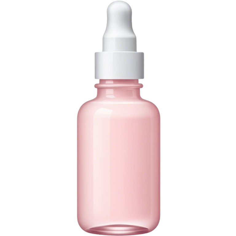 Pale pink serum bottle with white top emoji