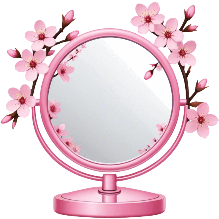 Cherry Blossom-Makeup mirror emoji