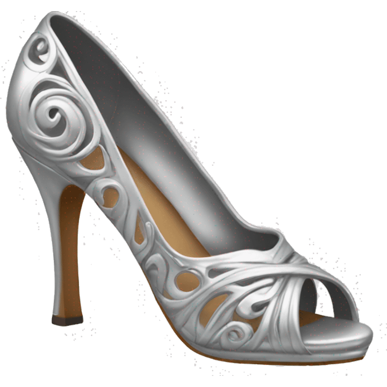 Silvery twirls low heels emoji