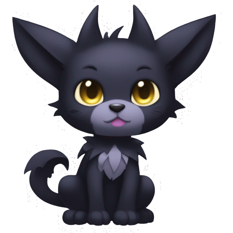 Anthro Dark Beautiful Shiny Edgy Cool Shy Grumpy FurSona Feline-Bat-Fakemon Long Emo Hai-bangs  Vtuber Model emoji