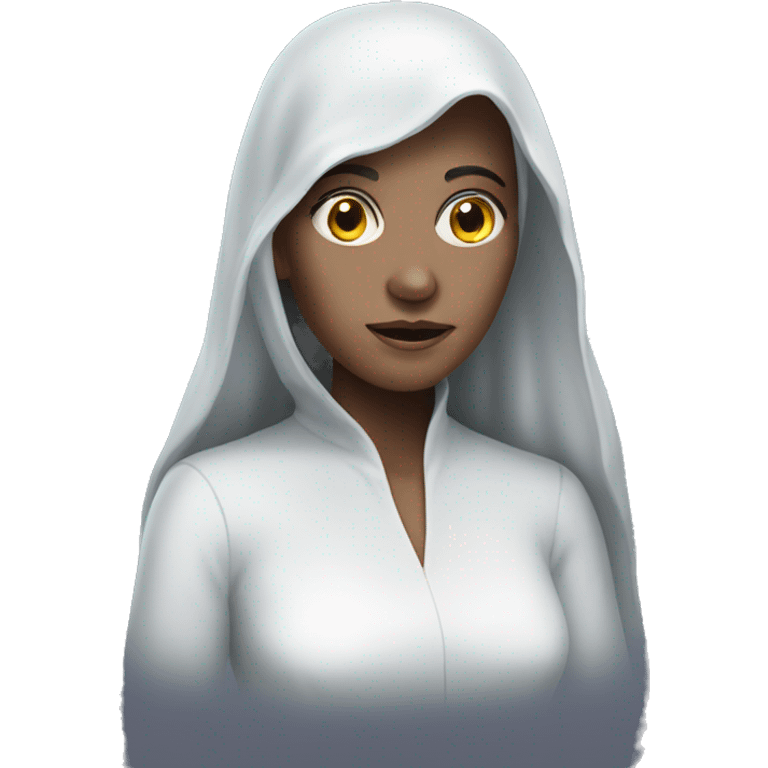 Realistic Ghostly woman emoji