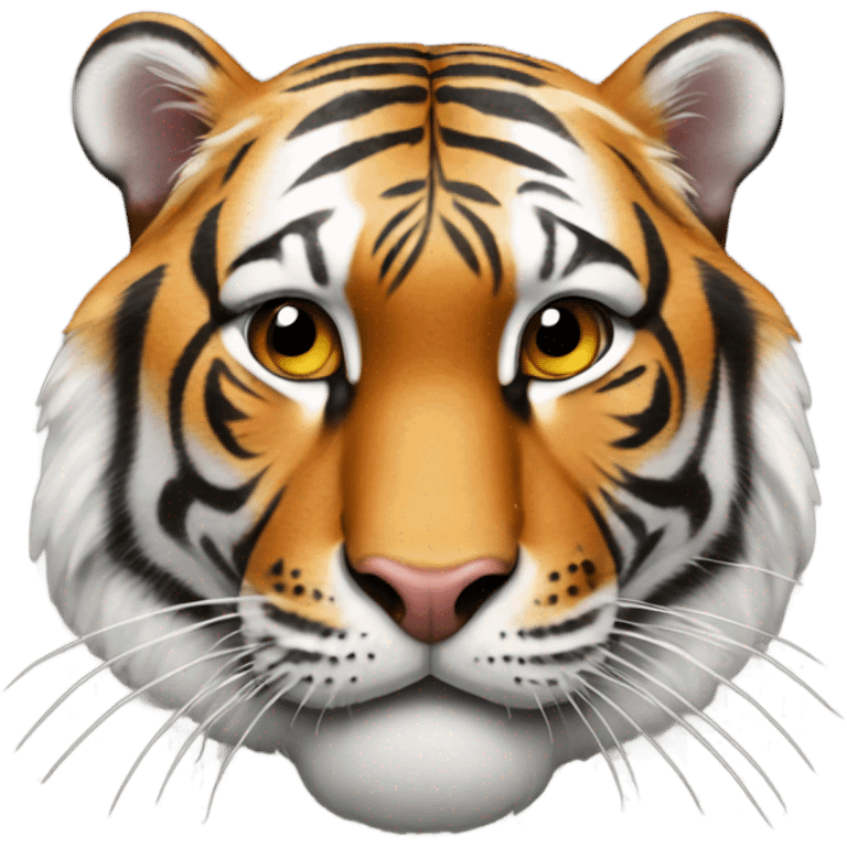 Bengal tiger crossing its fingers emoji