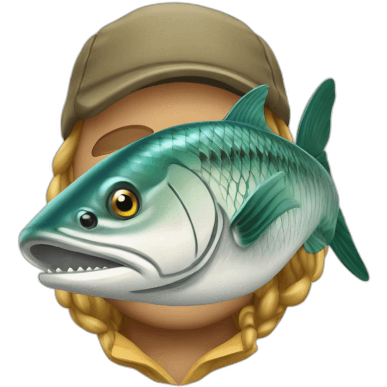 Jeune pêcheur tarpon emoji