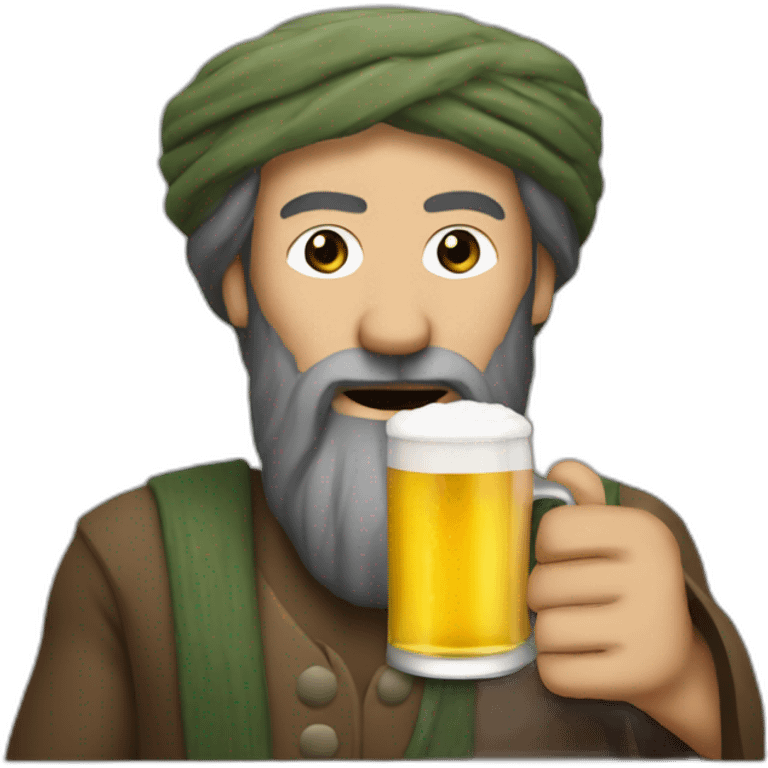 Ben-Laden-drink-a-beer emoji