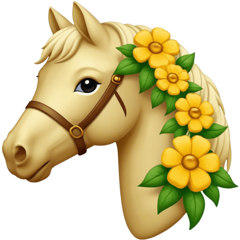 Cavallo con fiori emoji