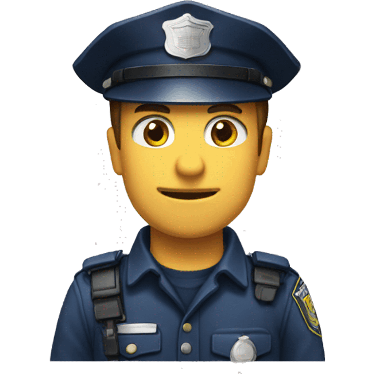 Policier qui met une amende emoji