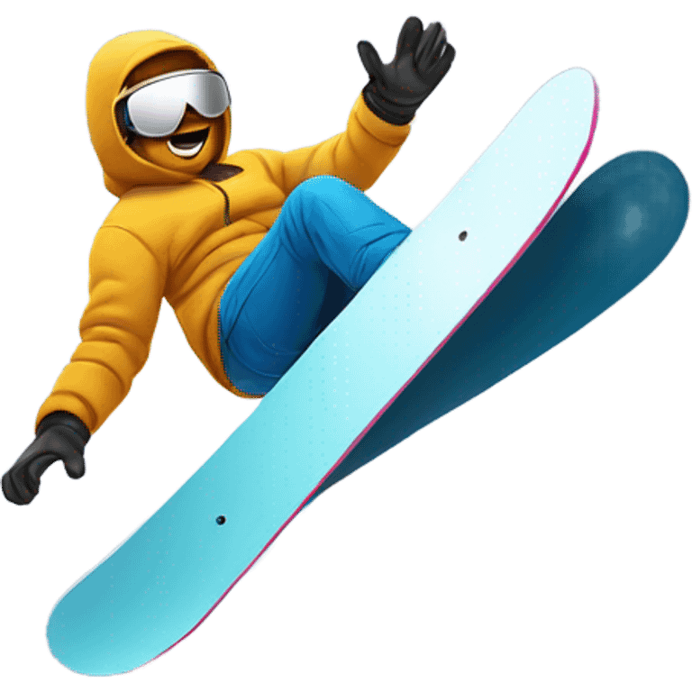 Snowboard in the air emoji