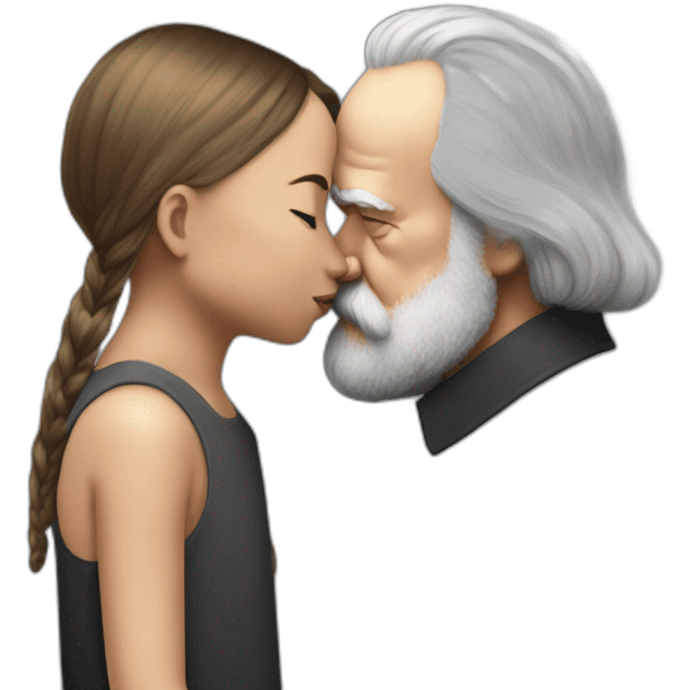 karl marx kisses the greta thunberg emoji