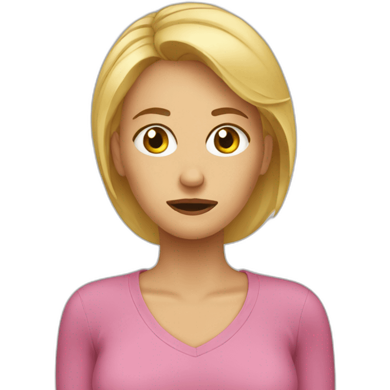 upset blonde mom emoji