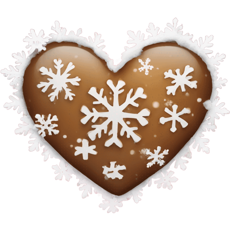 Heart with snowflakes emoji