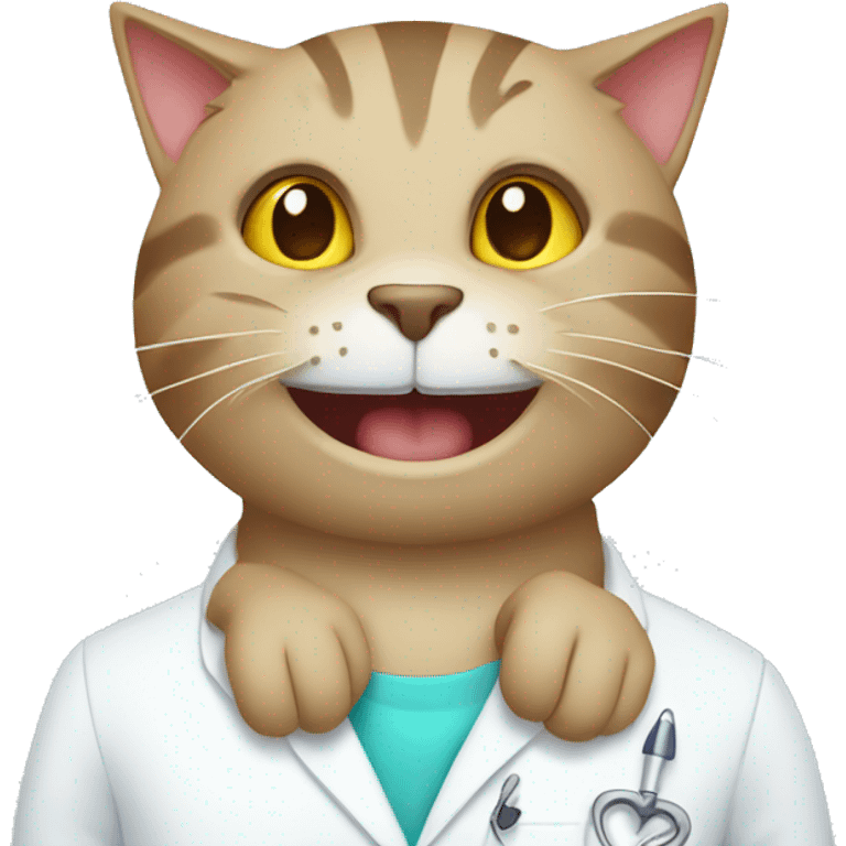 Cat at the dentist emoji