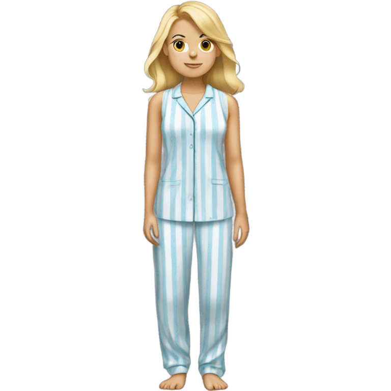 blonde girl in pjs  emoji