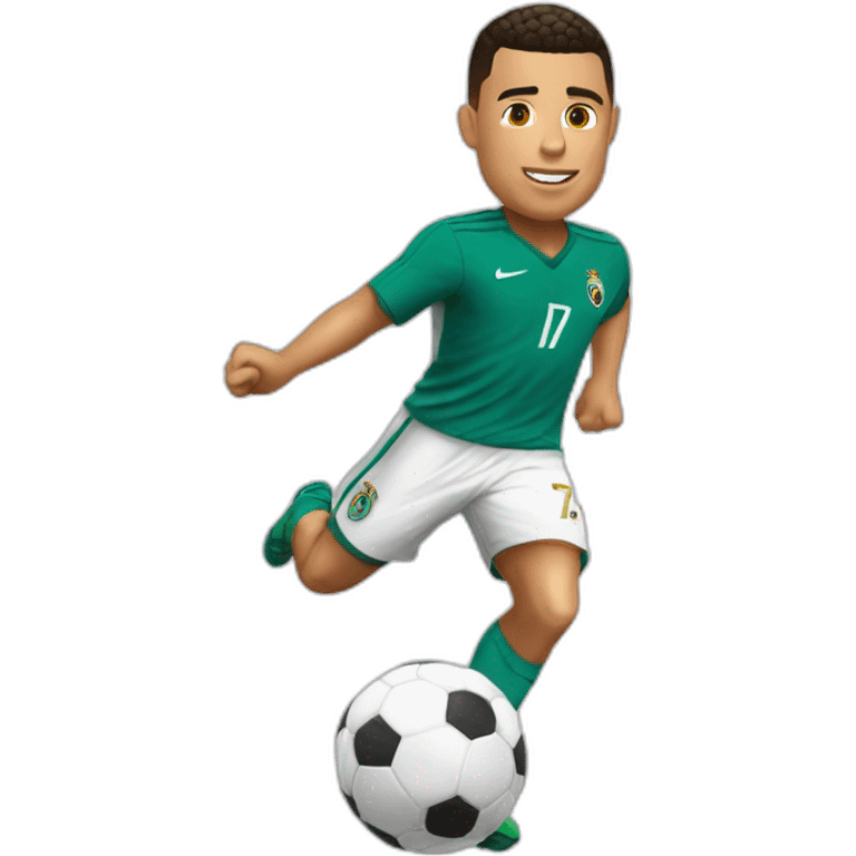 Ronaldo dans un ballon emoji