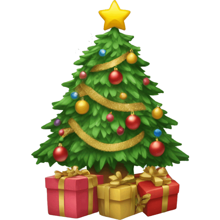 Decorated Christmas tree emoji