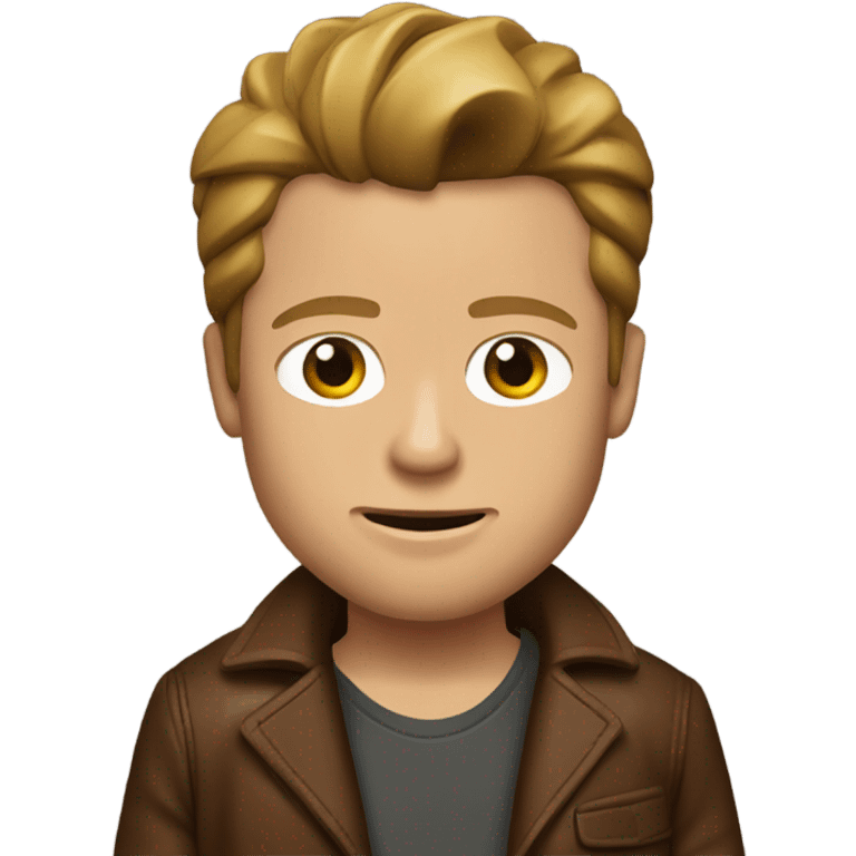 Brad Pitt in a brown leather jacket from fight club emoji