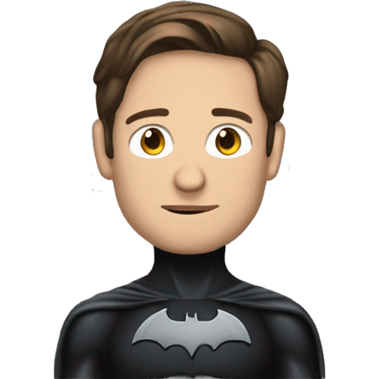 Tobey Maguire wearing a Batman suit emoji