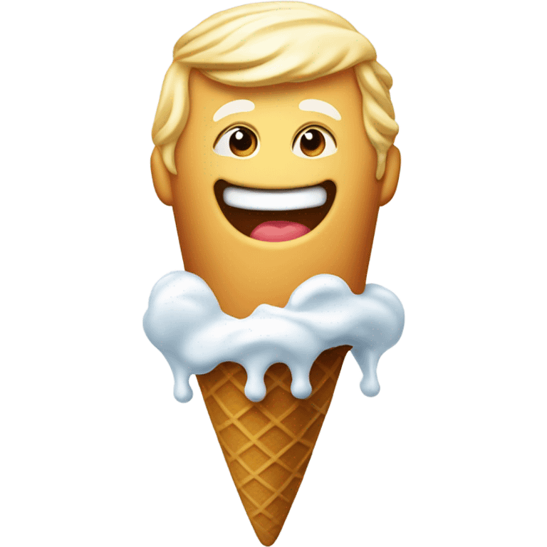 Trump with ice cream emoji