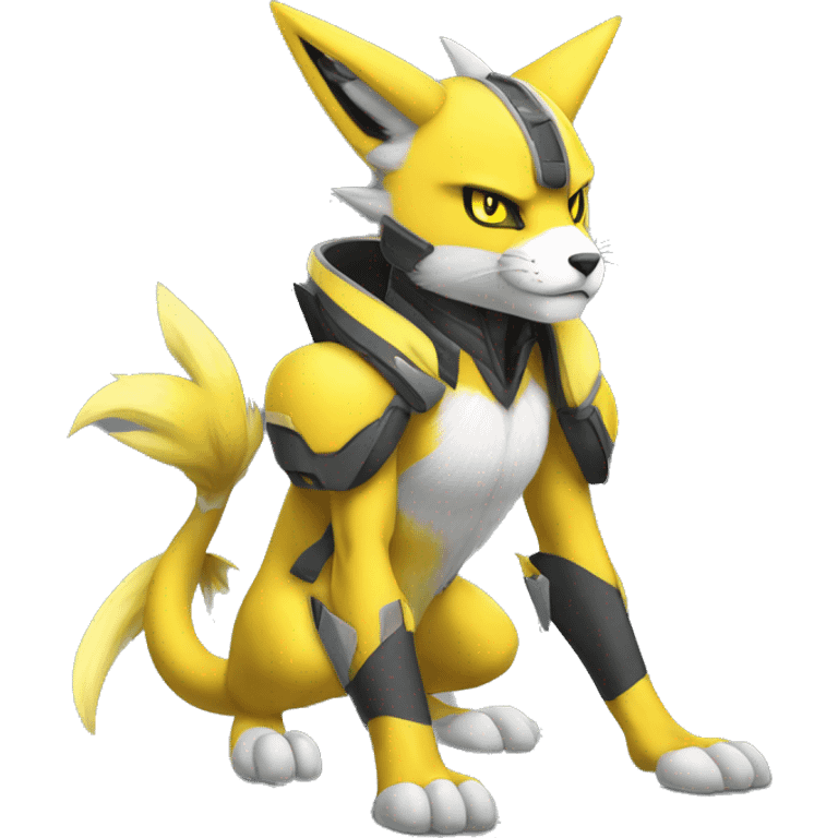 Cool Edgy Metabee Renamon Zeraora Full body emoji