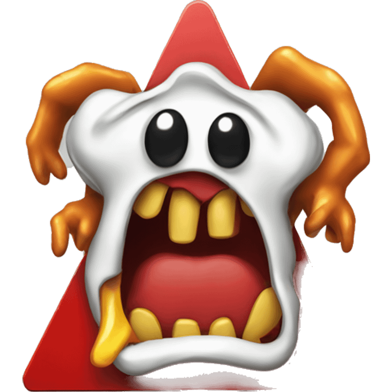 goofy danger warning sign monster emoji