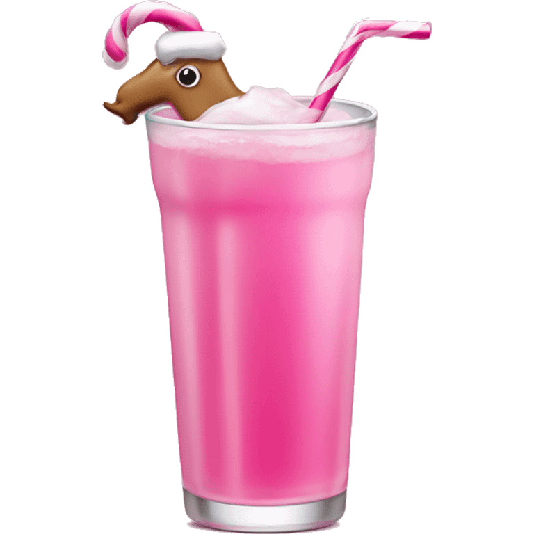 Pink Christmas drink emoji