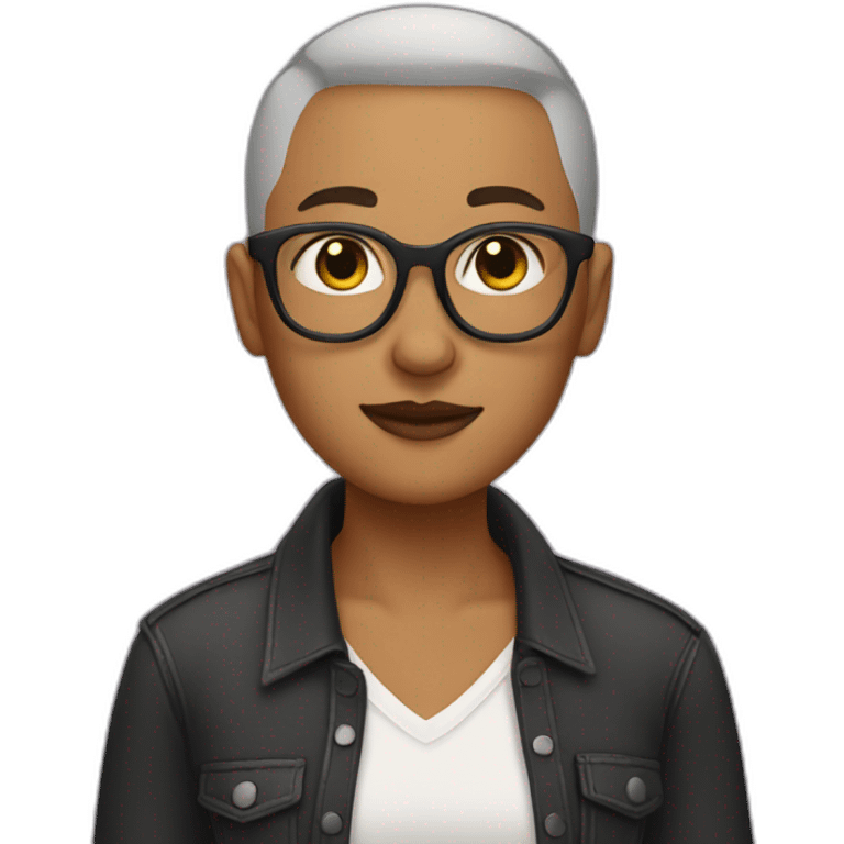 nonbinary writer buzzcut emoji