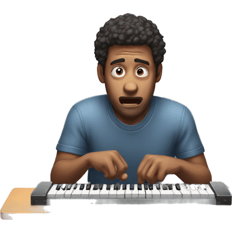  Unhappy Man Breaks Keyboard While Playing Game  emoji