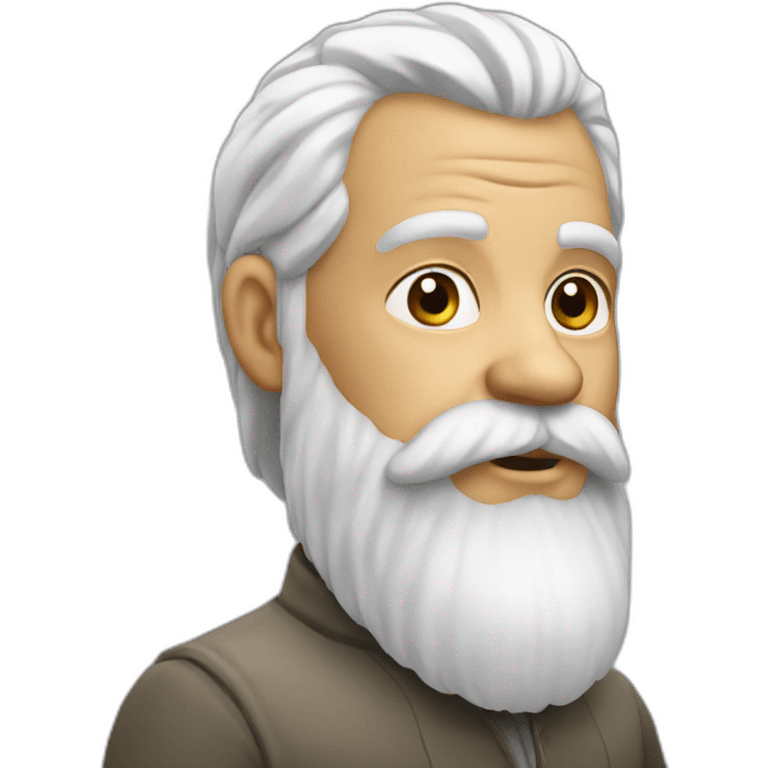 Barbe blanche emoji