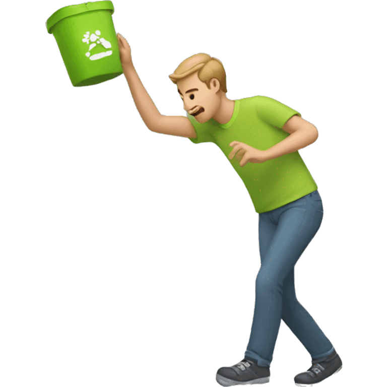 man throwing rubbish emoji