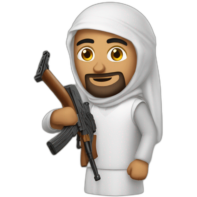 Arab guy with Ak47 emoji