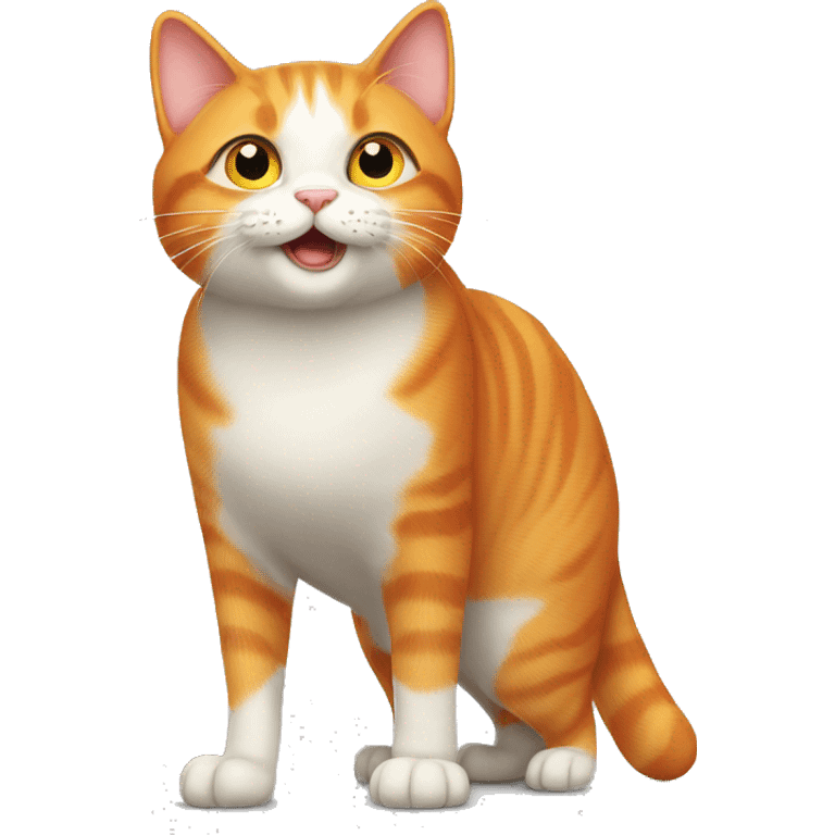 a orange cat standing up emoji