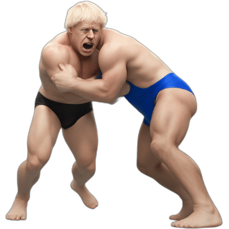 Boris Johnson wresting match emoji