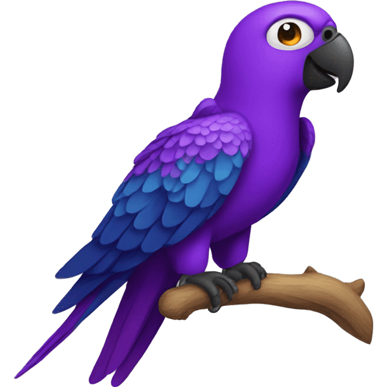 Purple parrot emoji