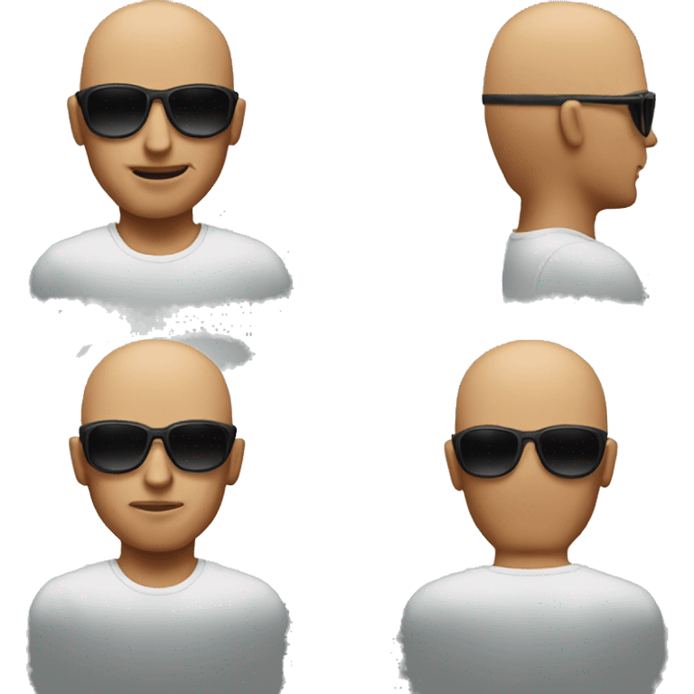 Bald guy with sunglasses emoji