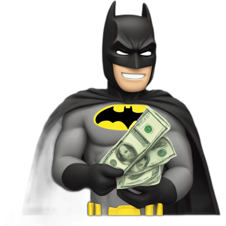 Batman giving money emoji