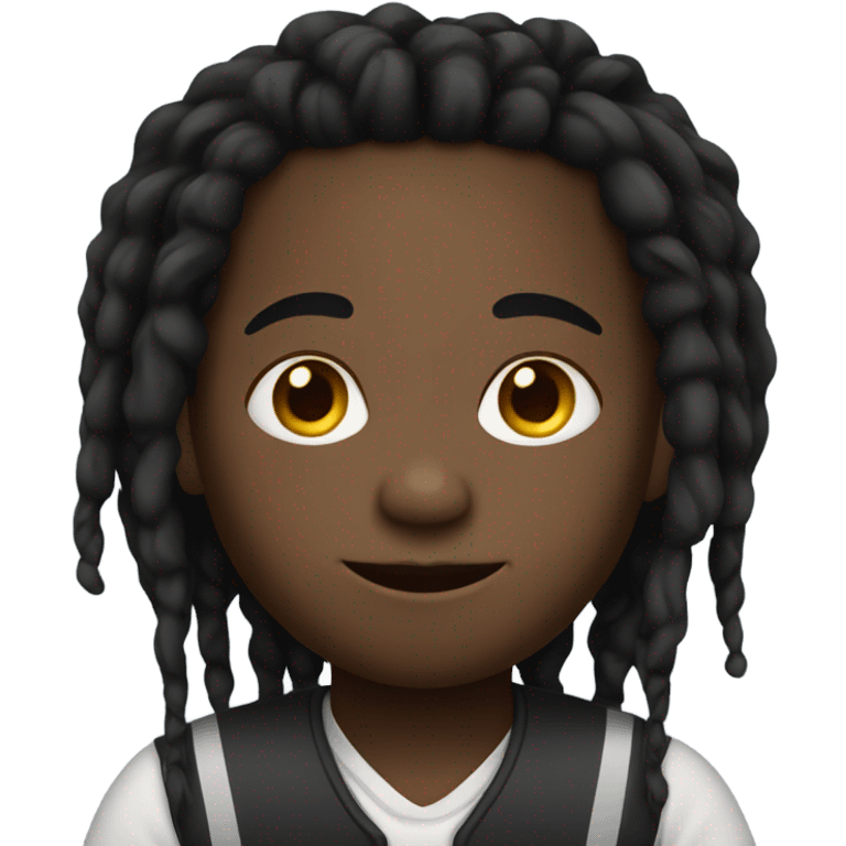 black kid with dreads emoji