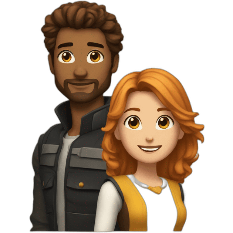 Marcon and Brigitte  emoji