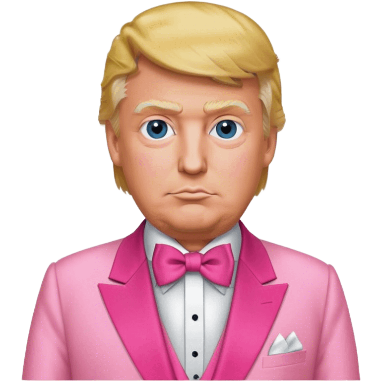 Donald trump wearing a pink tuxedo  emoji