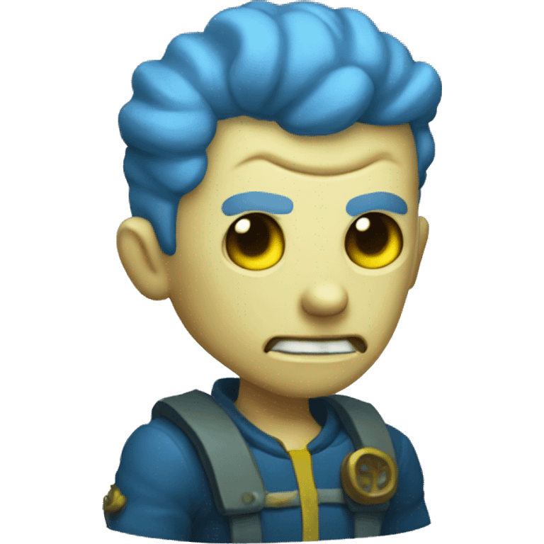 Vault boy as a ghoul emoji