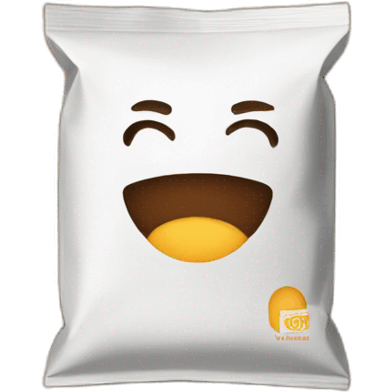 Flour bag with wheat on the front packaging  emoji