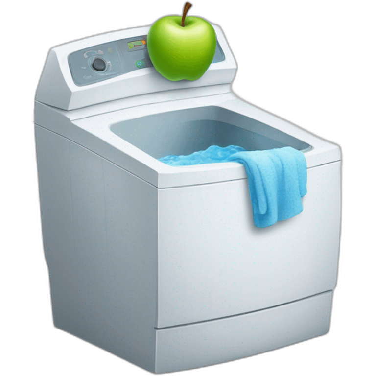 washing Apple emoji