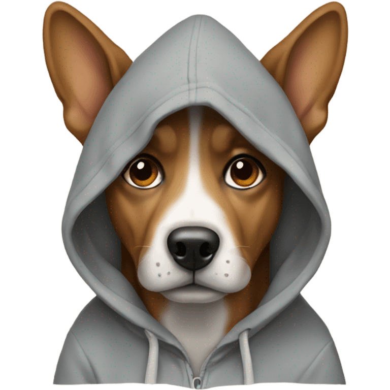 Dog wearing a hoodie  emoji