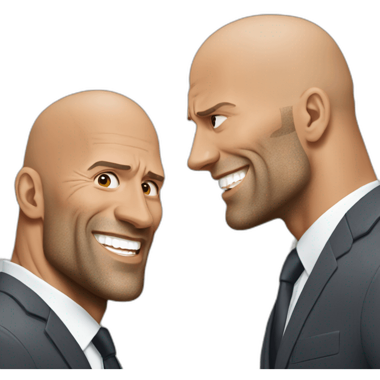 The Rock having fun with Jason Statham emoji