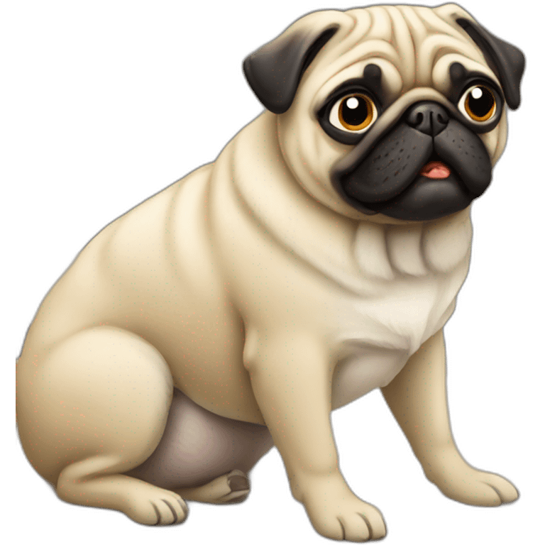 perro pug editando emoji