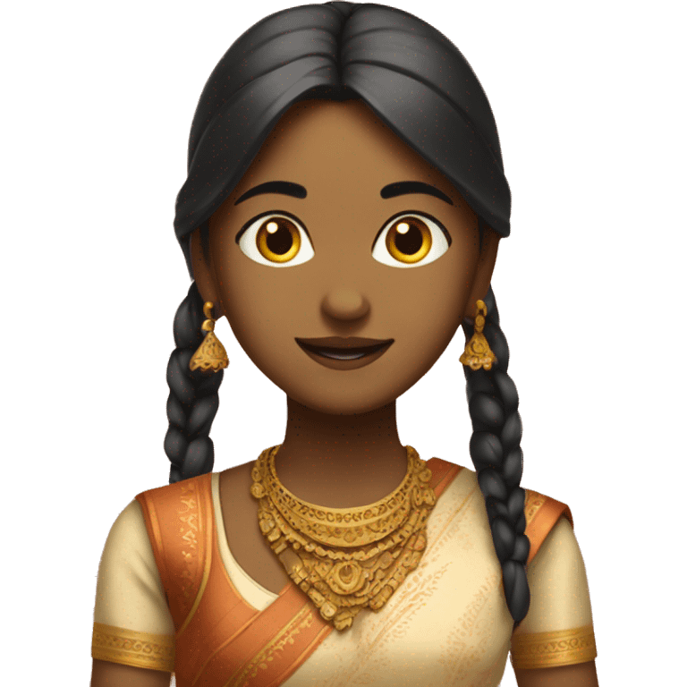 A girl in indian tradtional dress  emoji