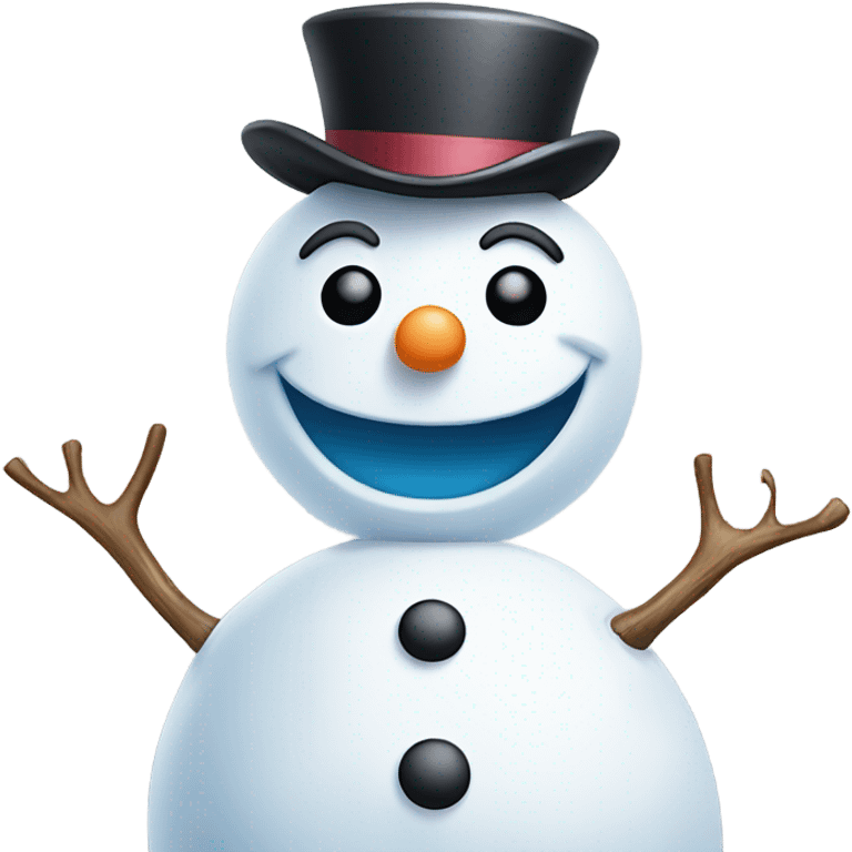 Snowman laughing emoji